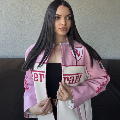 Ferrari Vintage Leather Jacket - Pink Edition