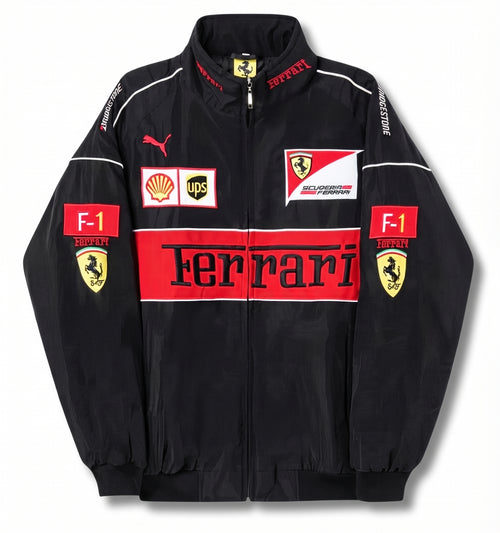 Ferrari F1 Vintage Racing Jacket - Black Edition