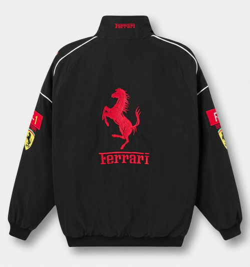 Ferrari F1 Vintage Racing Jacket - Black Edition