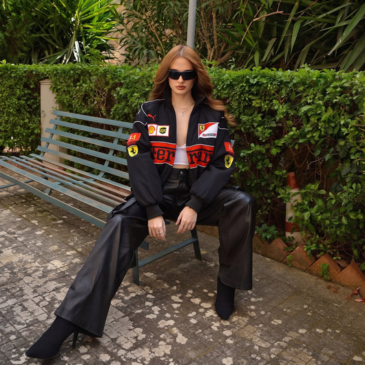Ferrari F1 Vintage Racing Jacket - Black Edition