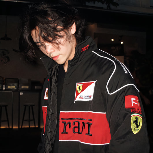 Ferrari F1 Vintage Racing Jacket - Black Edition
