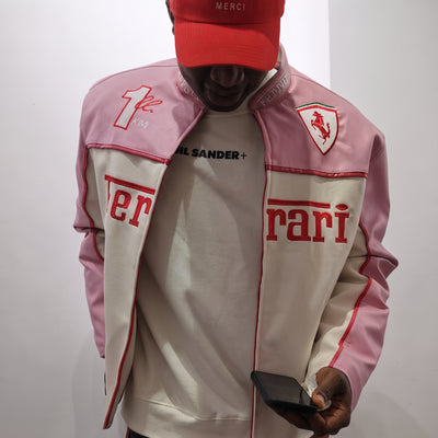 Ferrari Vintage Leather Jacket - Pink Edition