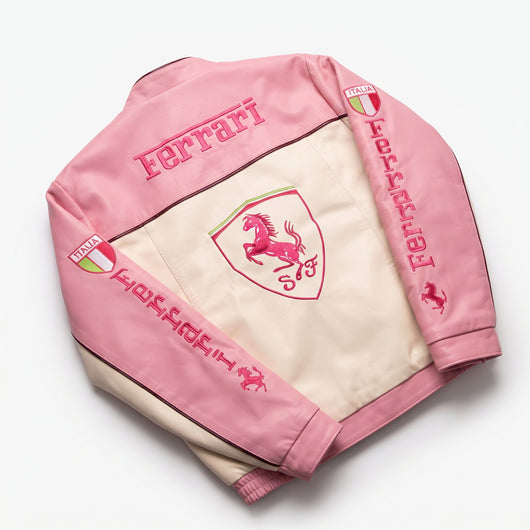 Ferrari Vintage Leather Jacket - Pink Edition
