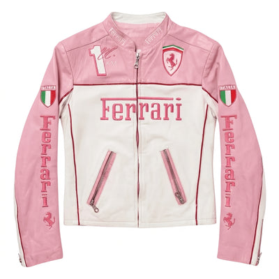 Ferrari Vintage Leather Jacket - Pink Edition