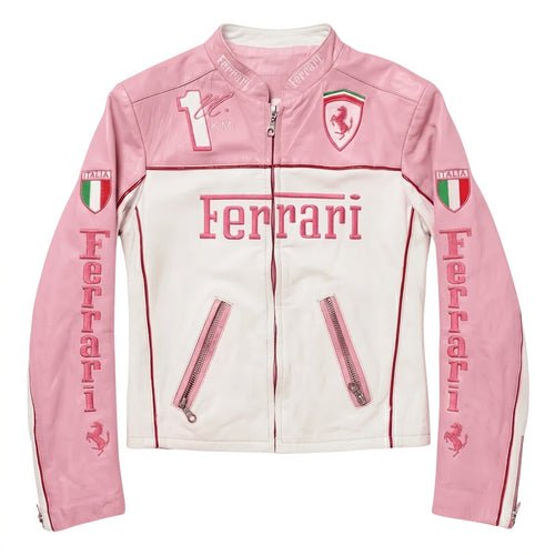 Ferrari Vintage Leather Jacket - Pink Edition